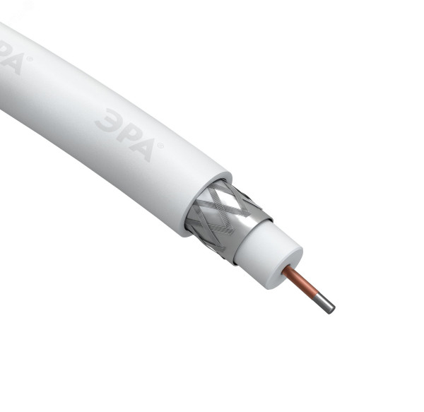 Кабель коаксиальный RG-6U CCS/оплетка Al 48проц. PVC Simple 75Ом бел. (м) Б0044596