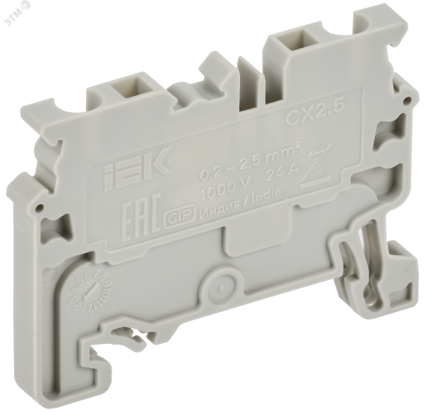 ARMAFIX Клемма пружинная CX2.5 2,5мм2 проходная серая IEK AF-CT40-00-K03-002