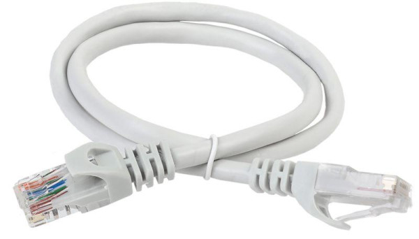 Коммутационный шнур (патч-корд), кат.5Е UTP, LSZH, 0,5м, серый PC01-C5EUL-05M