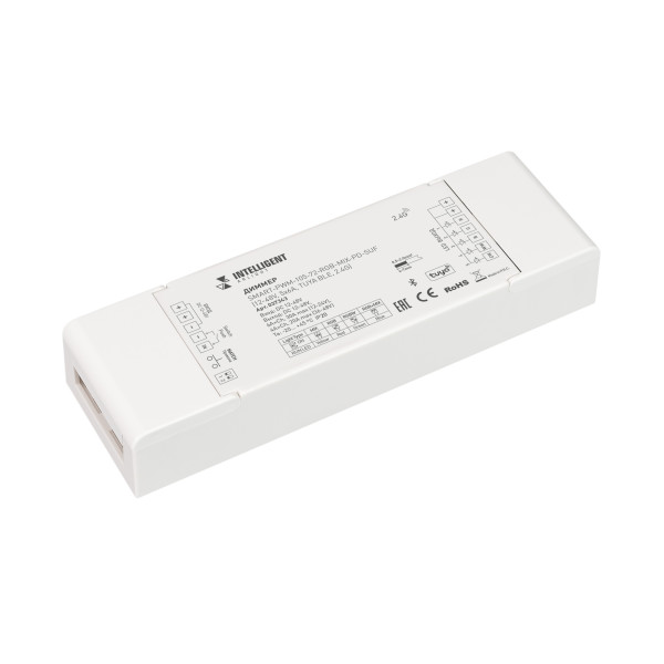 INTELLIGENT ARLIGHT Диммер SMART-PWM-105-72-RGB-MIX-PD-SUF (12-48V, 5x6A, TUYA BLE, 2.4G) 037343