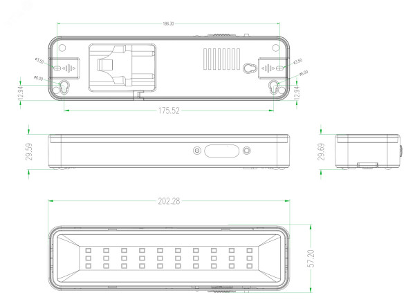 Аварийный светильник светодиодный DBA-105-0-20 постоянный/непостоянный 30LED 5ч IP20 Б0044398