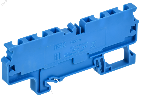 ARMAFIX Клемма пружинная CX4-3 BU 4мм2 трехконтактная синяя IEK AF-CT40-00-3-K07-004