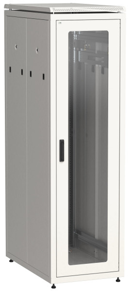 Шкаф напольный сетевой 19"" LINEA N 47U 800х1000мм стеклянная передняя дверь. задняя металлическая серый LN35-47U81-GM