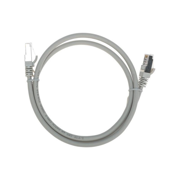 Патч-корд S/FTP CAT 6A (10G) RJ45-RJ45 28AWG LSZH сер. 1м 02-0390-1