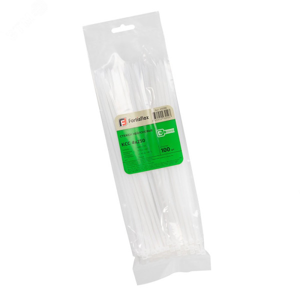 Стяжка нейлоновая КСС 4х250 (бел) (100шт) 49398