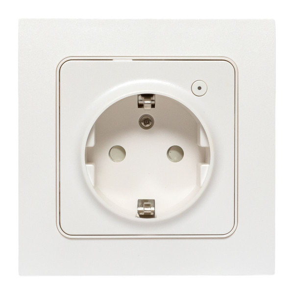 Умная розетка Стокгольм 1-местная 16А белый Zigbee EKF Сonnect RCS-ST16-WD-ZB