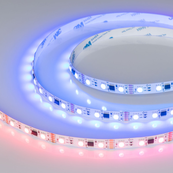 Лента DMX-B60-10mm 12V RGB-PX3 (14 W/m, IP20, 5060, 5m) 039174