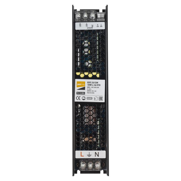 Блок питания для светодиодной ленты 100Вт 4.16А 24В IP20 BSPS DIM диммир. метал. Pro JazzWay 5035553
