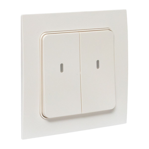 Умный выключатель Стокгольм 2-кл. белый Zigbee EKF Сonnect RCV-ST2-WD-ZB