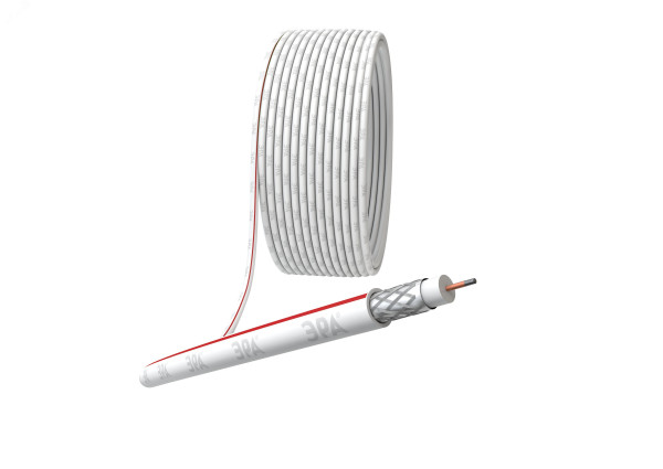 Кабель коаксиальный SAT 50 M.CCS/оплетка Al 75проц. PVC Simple 75Ом бел. (м) Б0044607