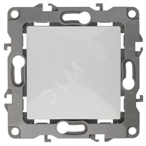 12-1001-01 Выключатель, 10АХ-250В, IP20, без м.лапок, 2, белый (10/100/3000) Б0014627