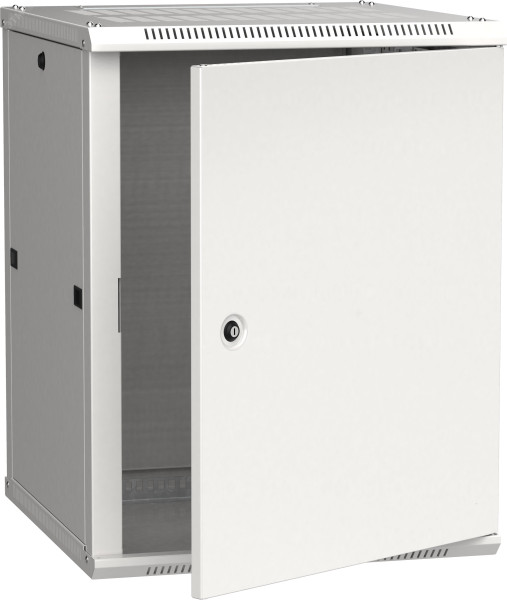 Шкаф настенный 19" LINEA W 12U 600x600мм металлическая дверь RAL7035 LWR3-12U66-MF