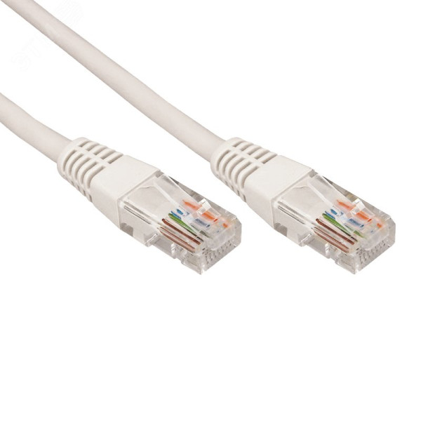 Патч-корд U/UTP CAT 5e RJ45-RJ45 26AWG LSZH сер. 1.5м 02-0100-105