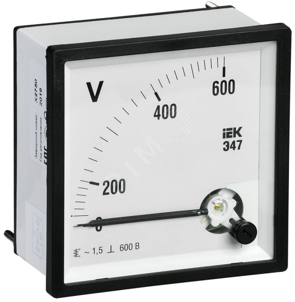 Вольтметр Э47 72х72мм 600В кл. точн. 1.5 IPV10-6-0600-E