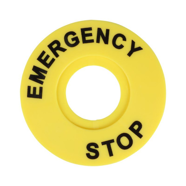 Бирка "Стоп" OptiSignal Compact D22 круглая 60мм (EMERGENCY STOP) С7-MH2260 ZBY9320 КЭАЗ 362221