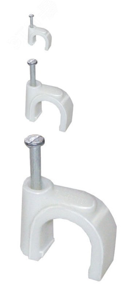 Скоба 12мм круглая пластиковая (100шт) USK11-12-100