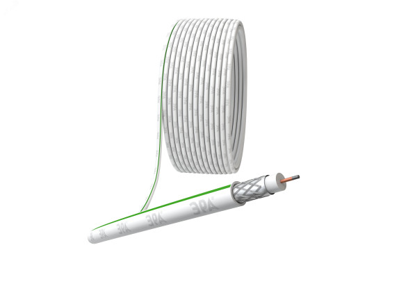 Кабель коаксиальный SAT 703 B.CCS/оплетка Al 75проц. PVC Simple 75Ом бел. (м) Б0044608