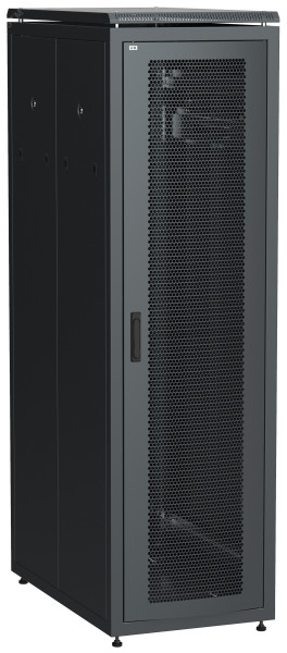 Шкаф напольный сетевой 19"" LINEA N 47U 800х1000мм перфорированная передняя дверь задняя перфорированная черный LN05-47U81-PP